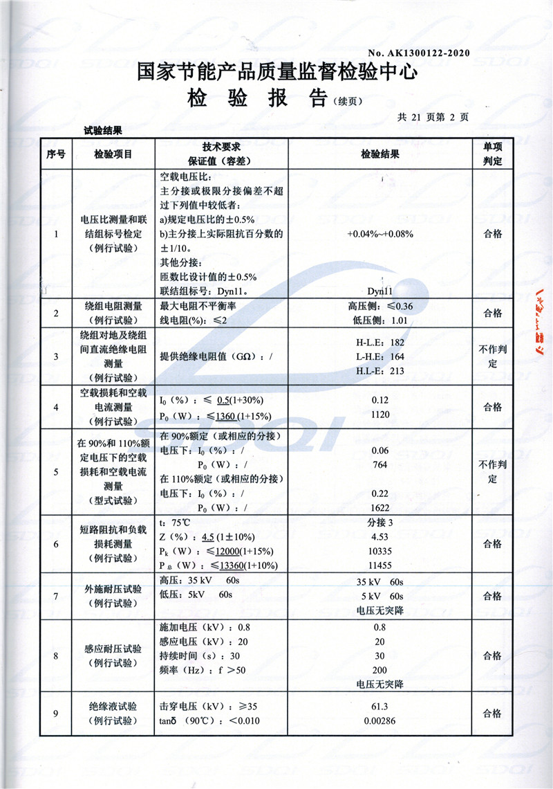 高低压试验报告-S11-1250三沙三沙三沙油浸式变压器-2.jpg
